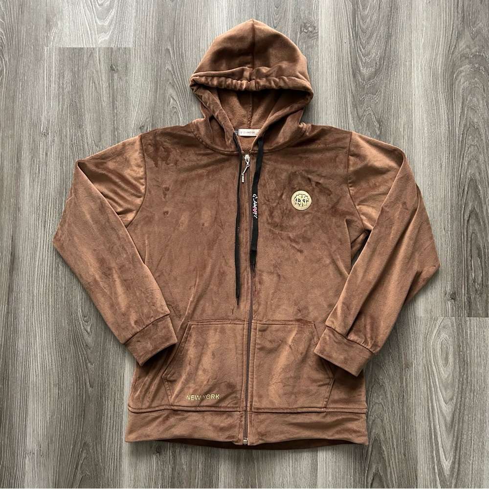 Glamfoxx Brown Hooded Jacket